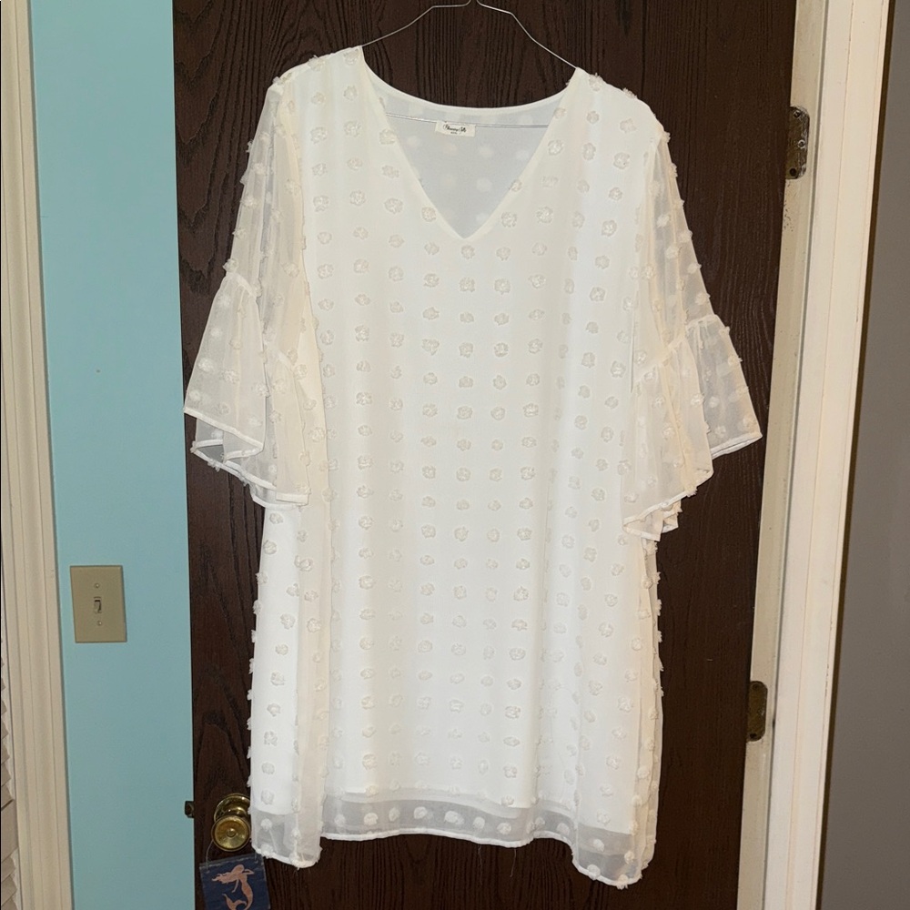 Bloom White Midi Dress
